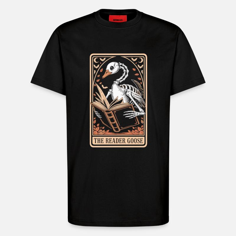 Tarot Goose Reader - T-Shirt - made by SPREAD - SOLID BLACK