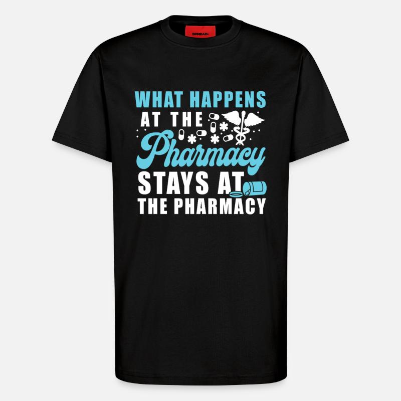 Pharmacy Tech Technician - T-Shirt - made by SPREAD - SOLID BLACK