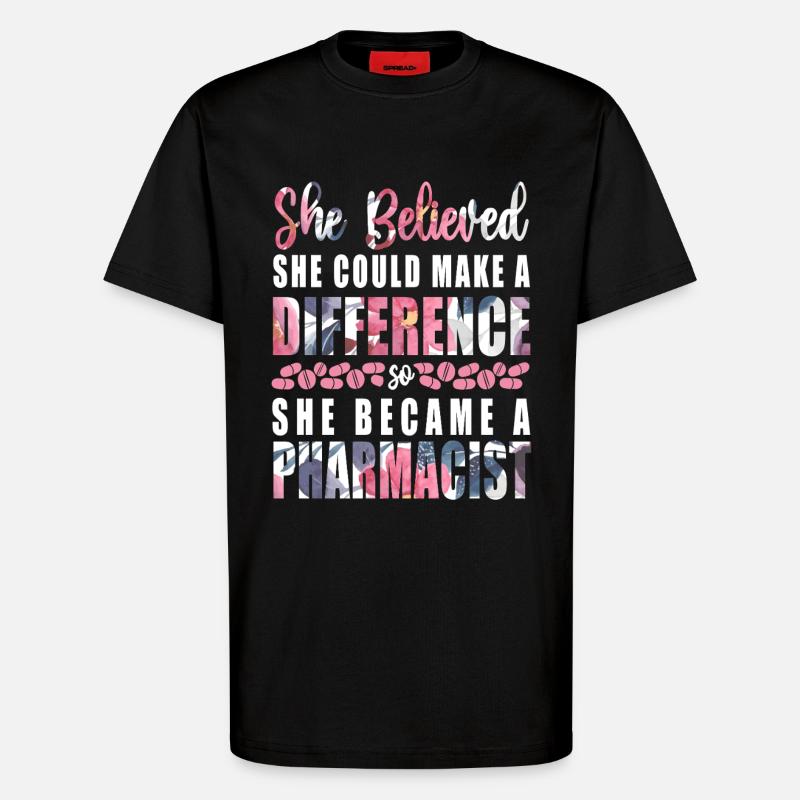 Pharmacy Tech Technician - T-Shirt - made by SPREAD - SOLID BLACK
