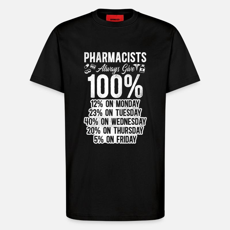 Pharmacy Tech Technician - T-Shirt - made by SPREAD - SOLID BLACK