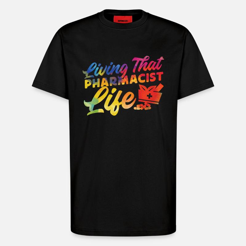 Pharmacy Tech Technician - T-Shirt - made by SPREAD - SOLID BLACK