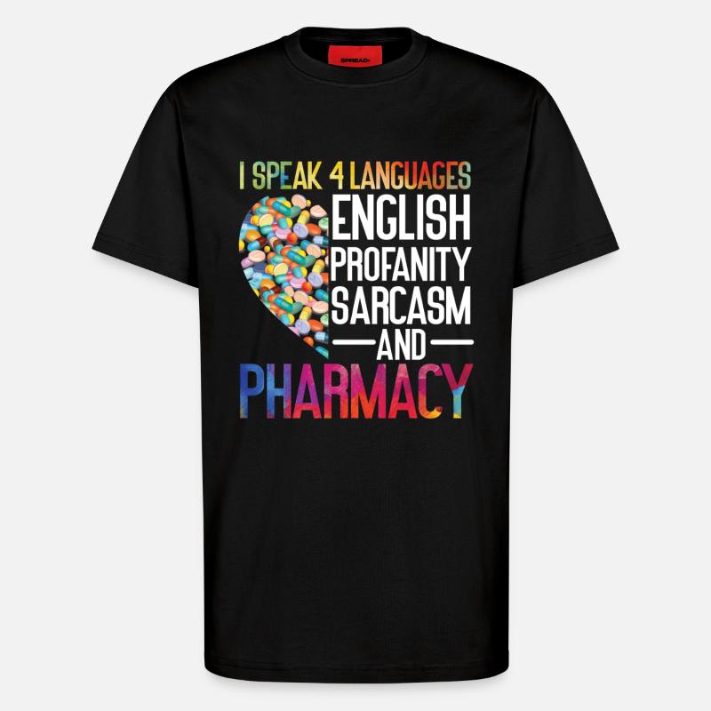 Pharmacy Tech Technician - T-Shirt - made by SPREAD - SOLID BLACK