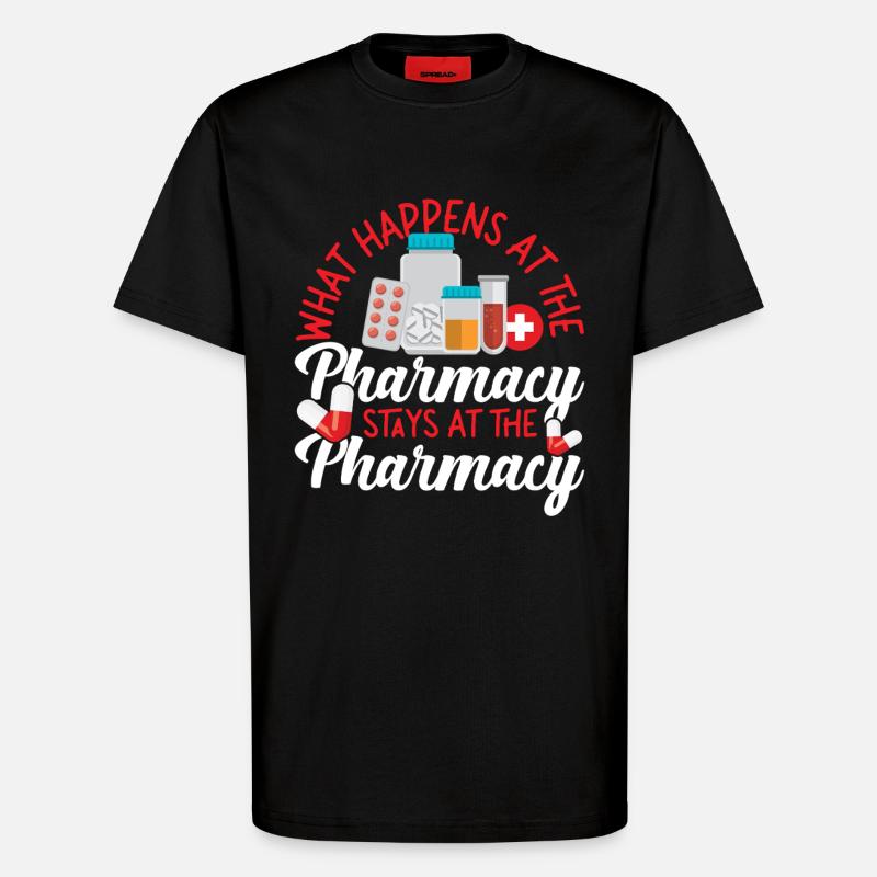 Pharmacy Tech Technician - T-Shirt - made by SPREAD - SOLID BLACK