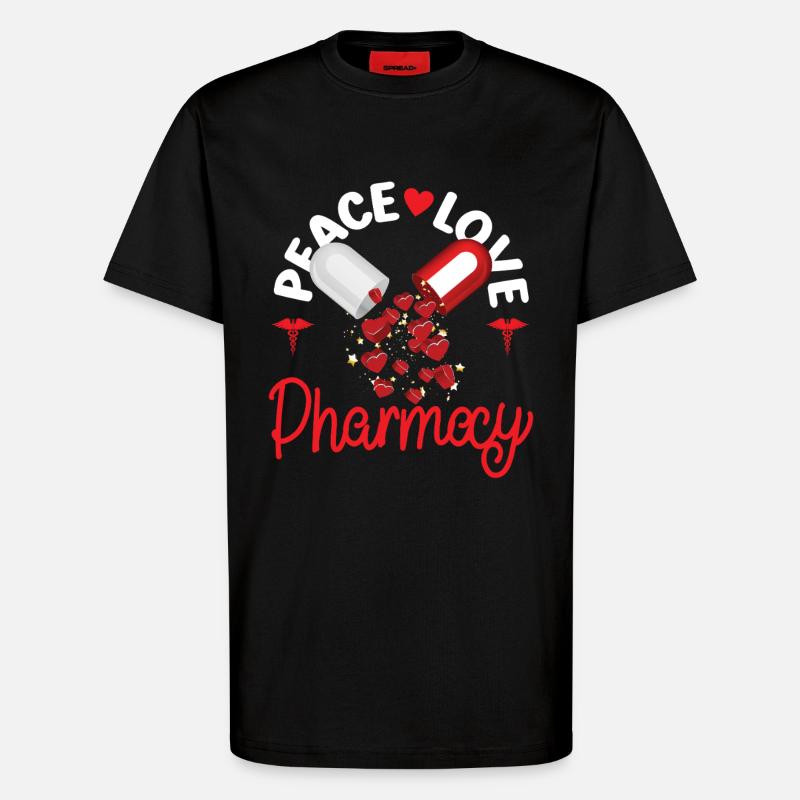 Pharmacy Tech Technician - T-Shirt - made by SPREAD - SOLID BLACK