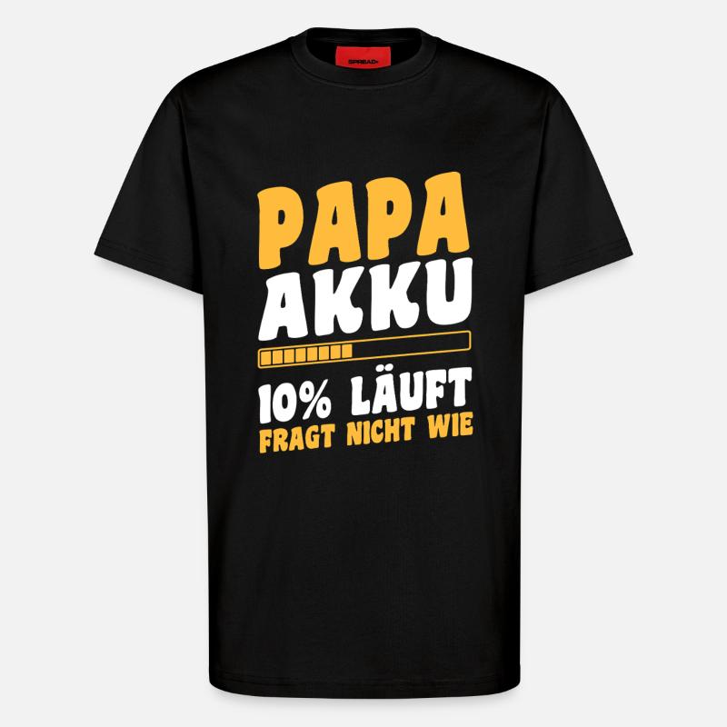 Father Team Dad - T-Shirt - made by SPREAD - SOLID BLACK