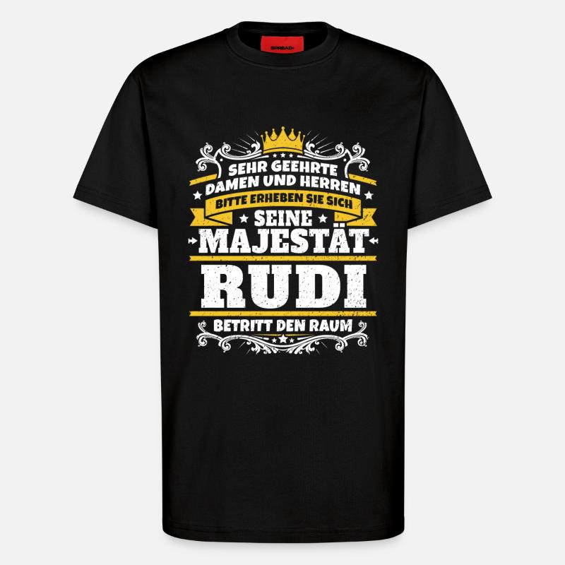His Majesty Rudi - T-Shirt - made by SPREAD - SOLID BLACK