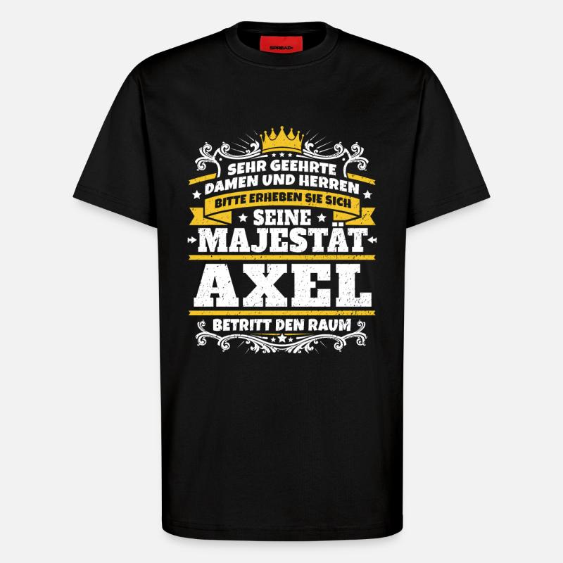 His Majesty Axel - T-Shirt - made by SPREAD - SOLID BLACK