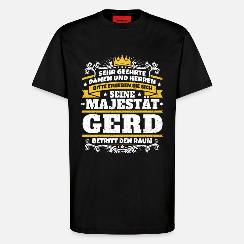 His Majesty Gerd - T-Shirt - made by SPREAD - SOLID BLACK