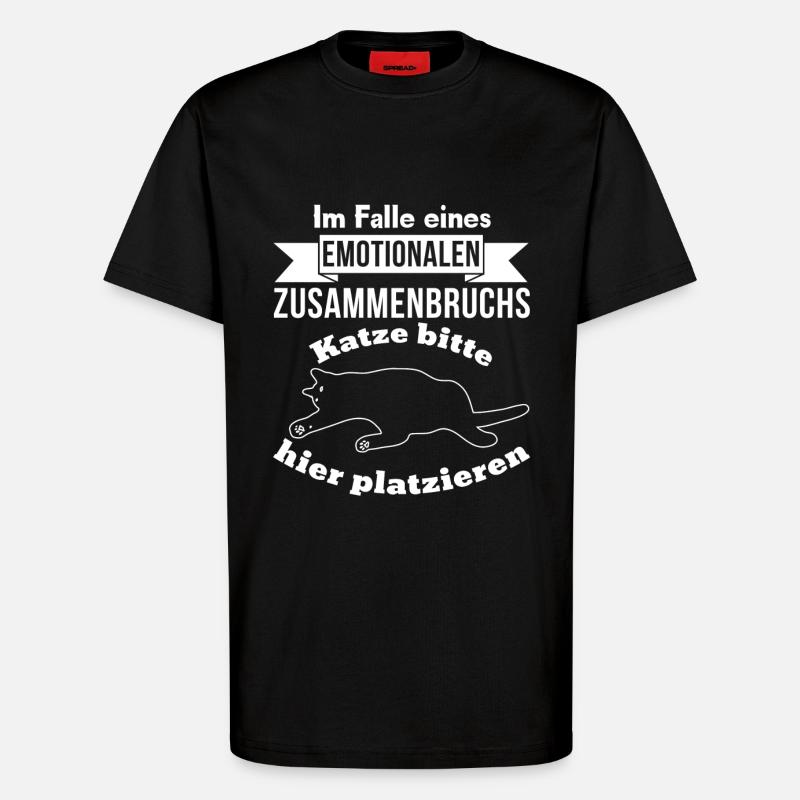 Katze hier platzieren - T-Shirt - made by SPREAD - SOLID BLACK