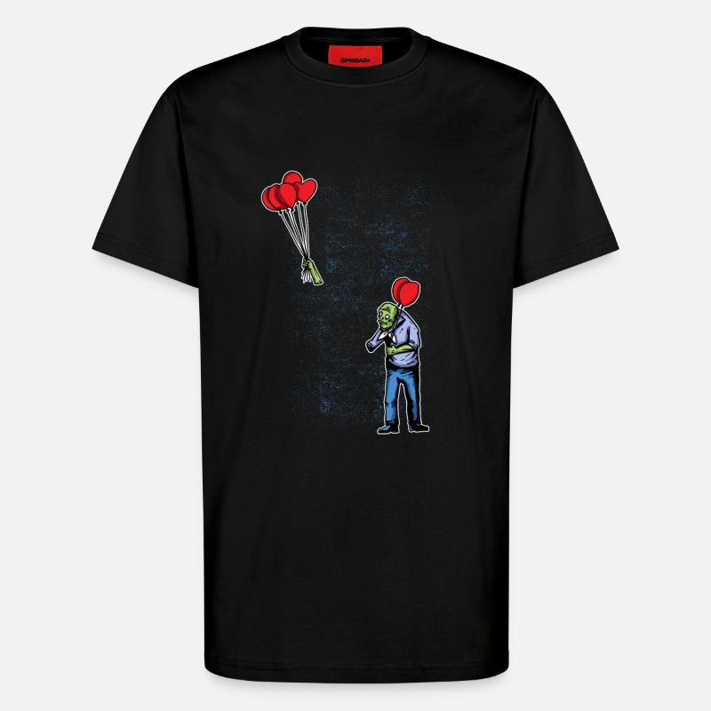 Zombie flying arm - T-Shirt - made by SPREAD - SOLID BLACK