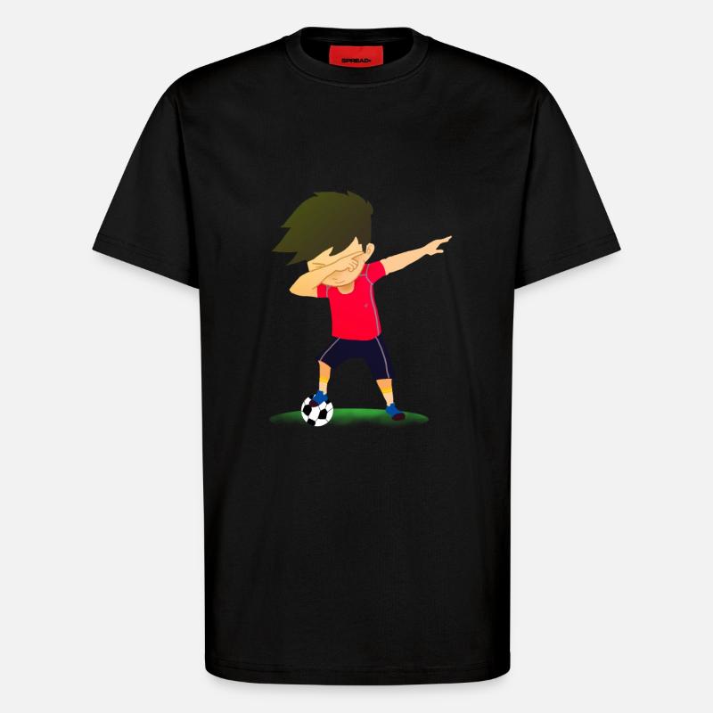footballeur Dab - T-shirt bio décontracté fabriqué en UE - SOLID BLACK