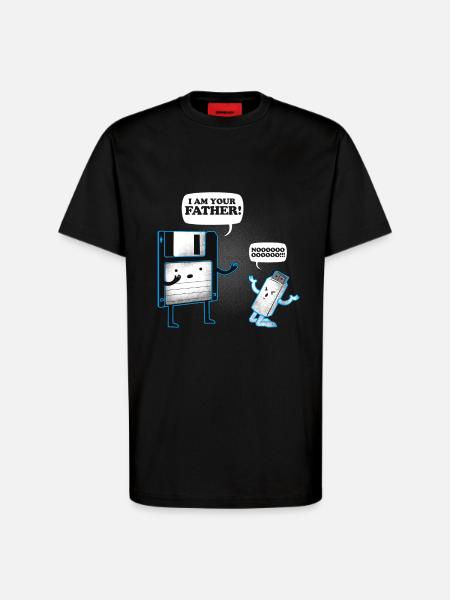 Floppy USB Flash Drive Retro - T-Shirt - made by SPREAD - SOLID BLACK