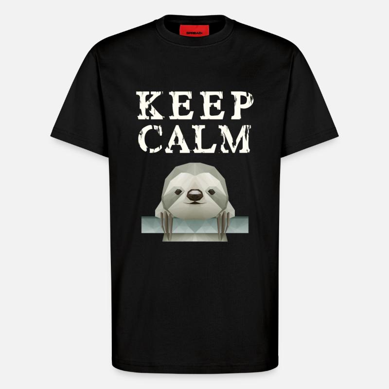 Keep Calm Faultier - T-Shirt - made by SPREAD - SOLID BLACK