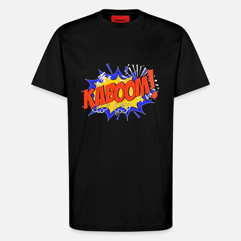KABOOM Comic KABOOM! - Maglietta ecologica casual Made in UE - SOLID BLACK
