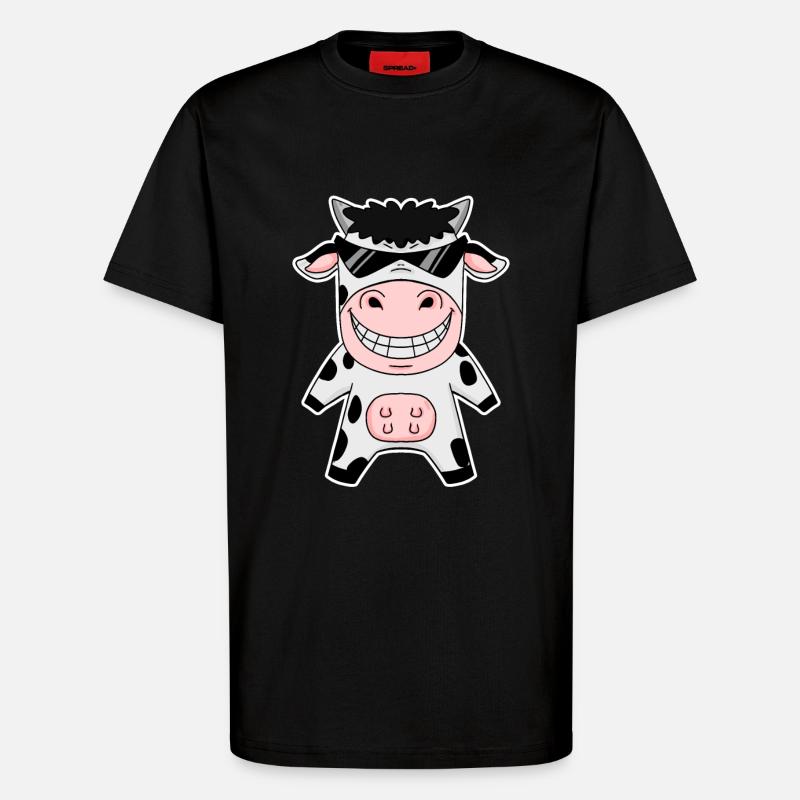 Coole Kuh - T-Shirt - made by SPREAD - SOLID BLACK