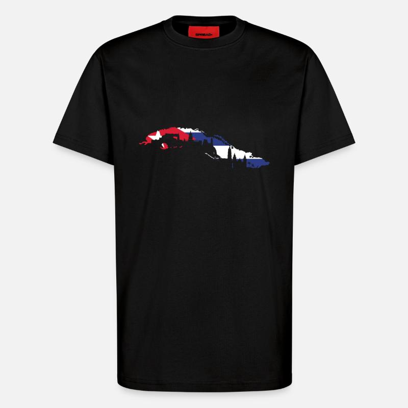 Cuba Flagge - T-Shirt - made by SPREAD - SOLID BLACK