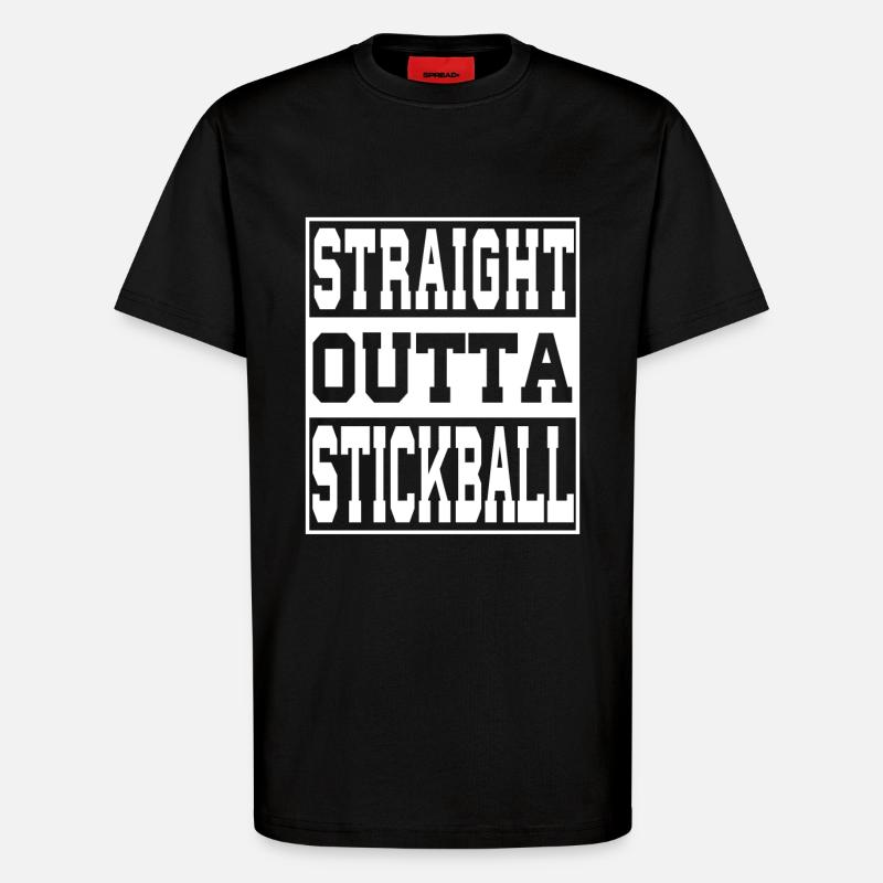 Stickball Spruch lustig - T-Shirt - made by SPREAD - SOLID BLACK