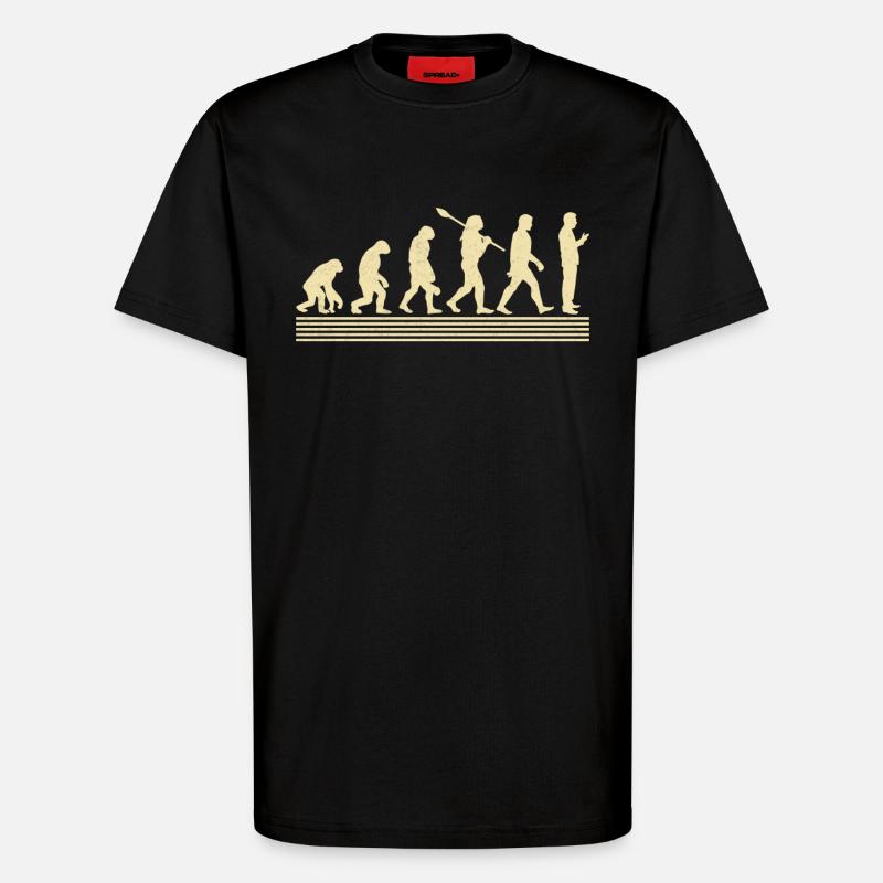 Evolution Of the Translator - T-Shirt - made by SPREAD - SOLID BLACK