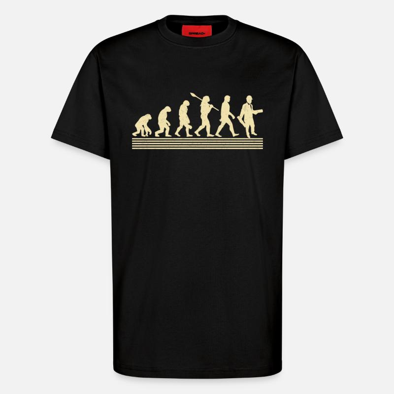 Évolution de l’architecte - T-shirt bio décontracté fabriqué en UE - SOLID BLACK