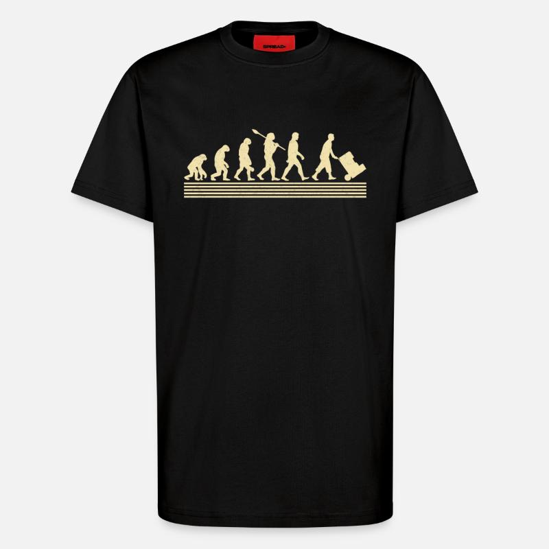 Logistician evolution - T-Shirt - made by SPREAD - SOLID BLACK