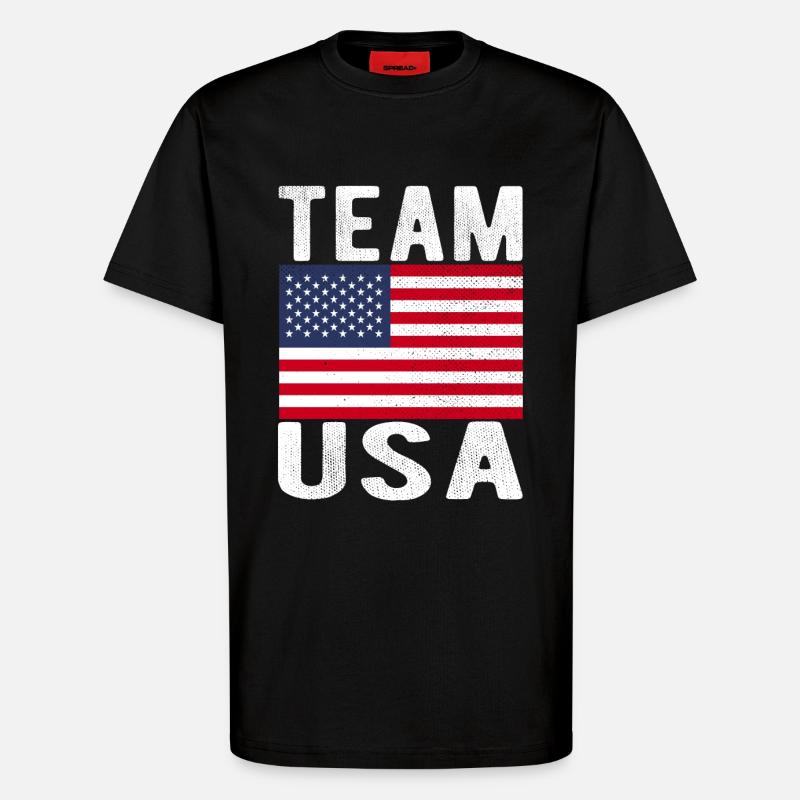 Drapeau de cerf - T-shirt bio décontracté fabriqué en UE - SOLID BLACK