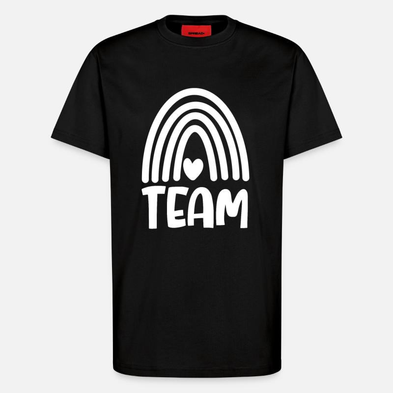 Équipe - T-shirt bio décontracté fabriqué en UE - SOLID BLACK
