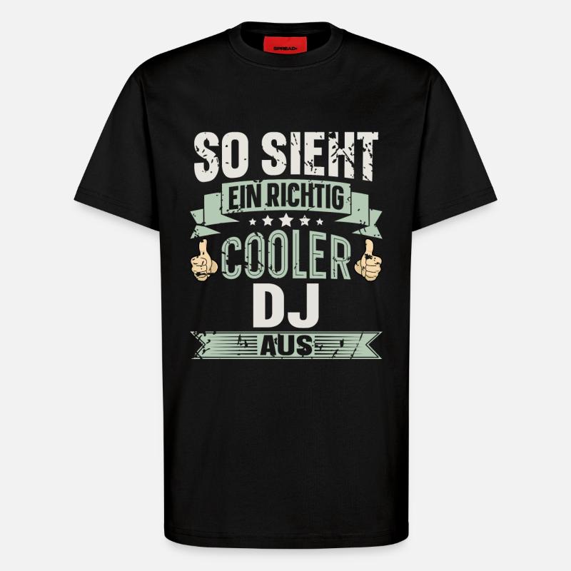 Dj - T-Shirt - made by SPREAD - SOLID BLACK