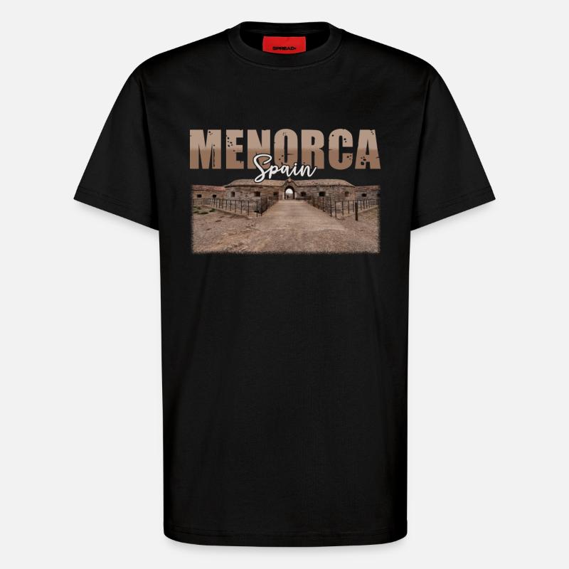 Menorca Spanien Souvenir - T-Shirt - made by SPREAD - SOLID BLACK