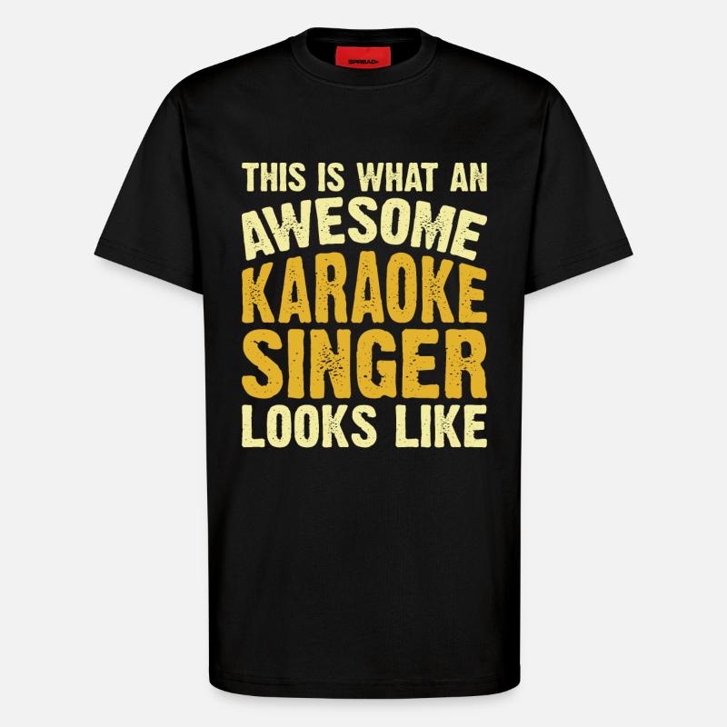 Karaoke Singen - T-Shirt - made by SPREAD - SOLID BLACK