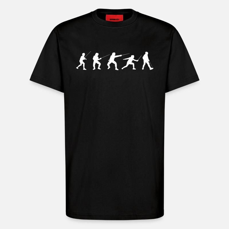 Fechttechniken - T-Shirt - made by SPREAD - SOLID BLACK