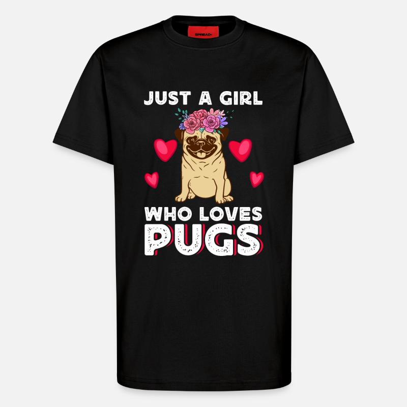 Mops - T-Shirt - made by SPREAD - SOLID BLACK