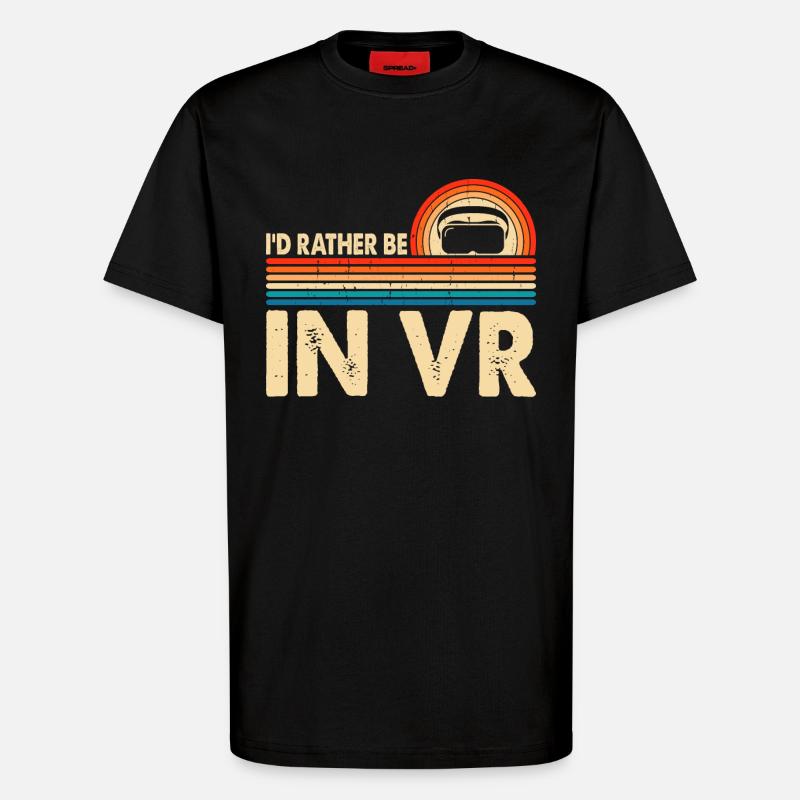 VR Virtuel Reality - T-Shirt - made by SPREAD - SOLID BLACK