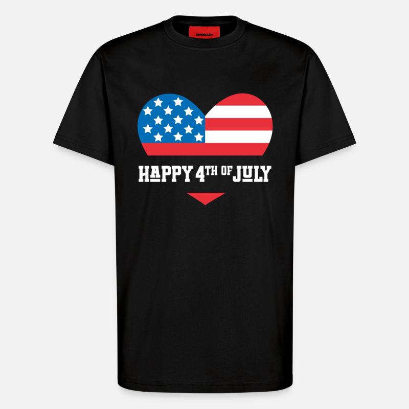 Frohen 4. Juli - T-Shirt - made by SPREAD - SOLID BLACK
