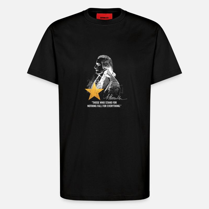 Alexander Hamilton US Gründervater - T-Shirt - made by SPREAD - SOLID BLACK