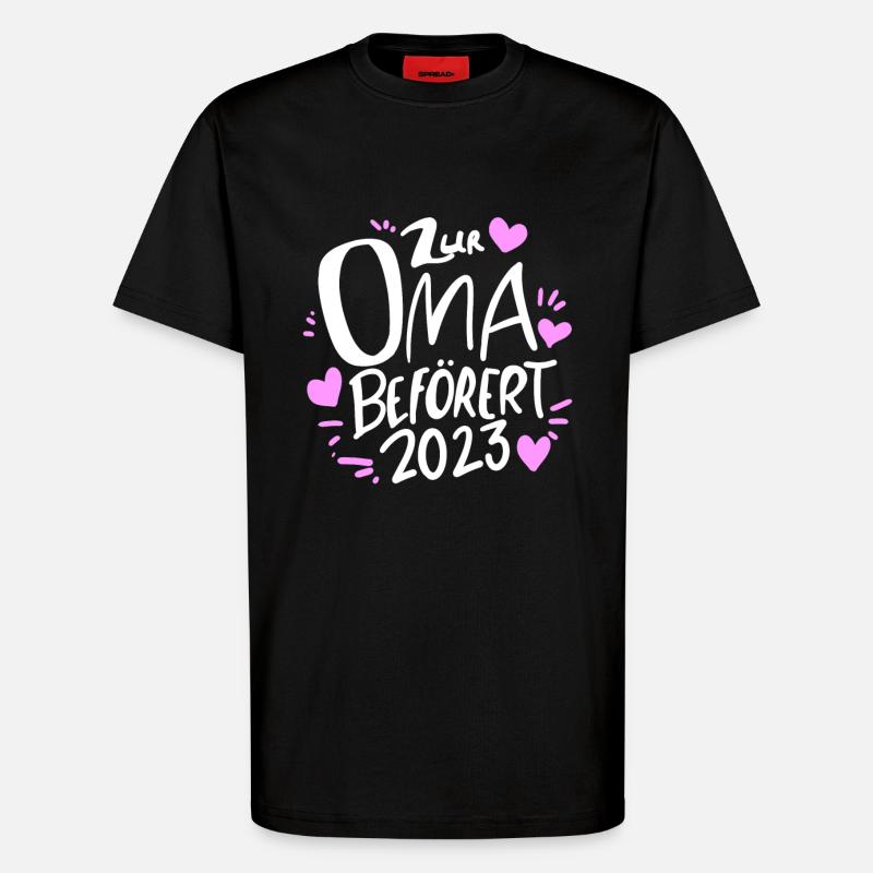 Oma 2023 - Werdende Oma - T-Shirt - made by SPREAD - SOLID BLACK