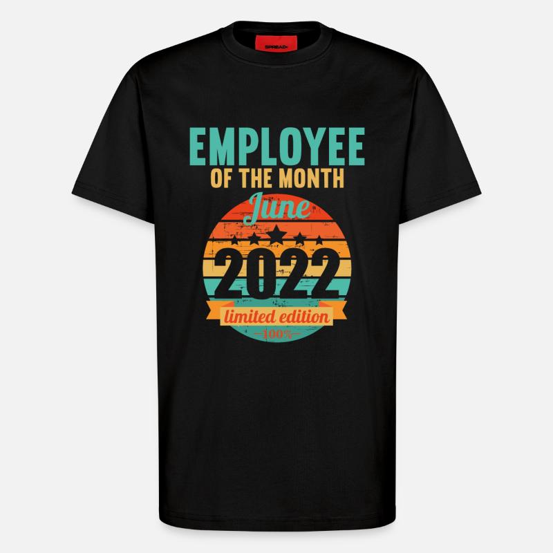 Mitarbeiter des Monats Juni 2022 - T-Shirt - made by SPREAD - SOLID BLACK