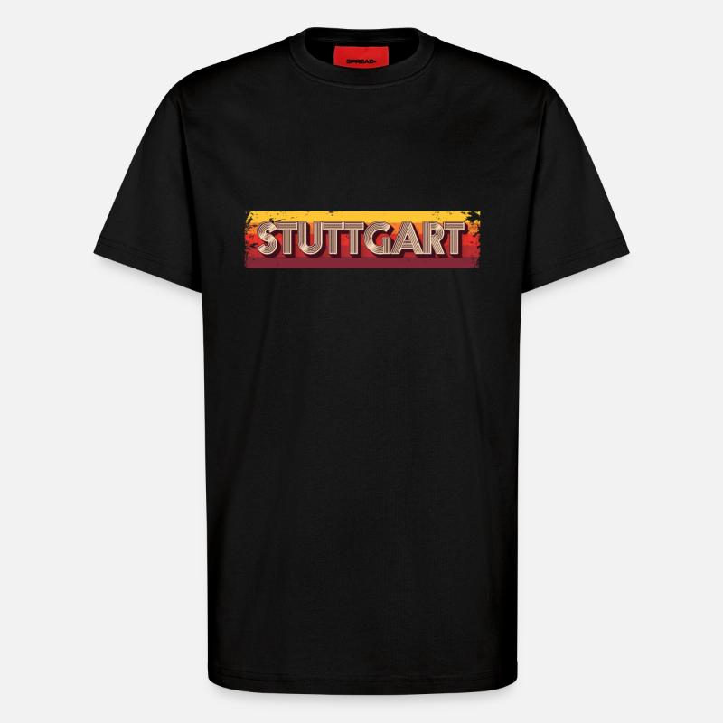 Stuttgartererin Stuttgarterer Stuttgarter - T-Shirt - made by SPREAD - SOLID BLACK