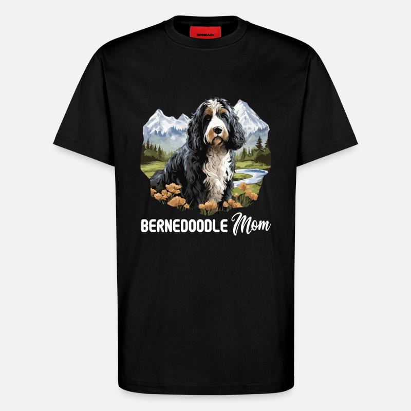 Hund Bernedoodle - T-Shirt - made by SPREAD - SOLID BLACK