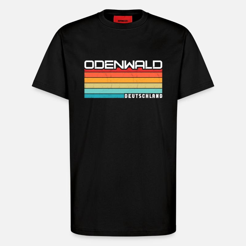 Odenwald - T-shirt bio décontracté fabriqué en UE - SOLID BLACK