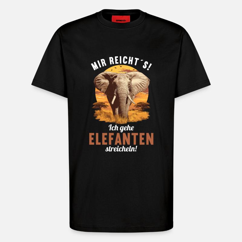 Elephant Elephant - T-Shirt - made by SPREAD - SOLID BLACK