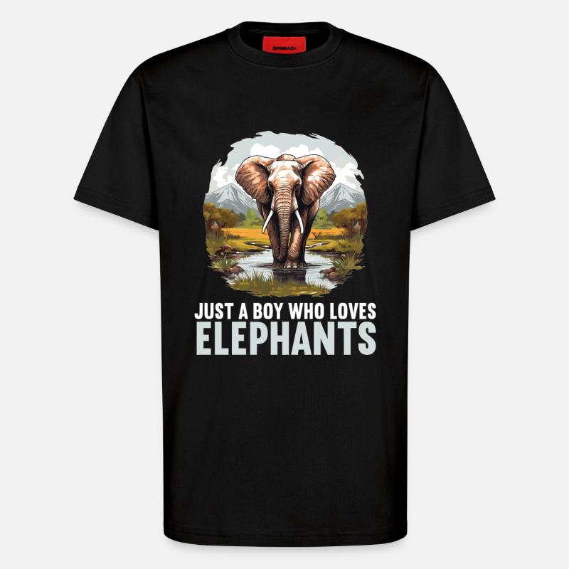 Éléphant Éléphant - T-shirt bio décontracté fabriqué en UE - SOLID BLACK