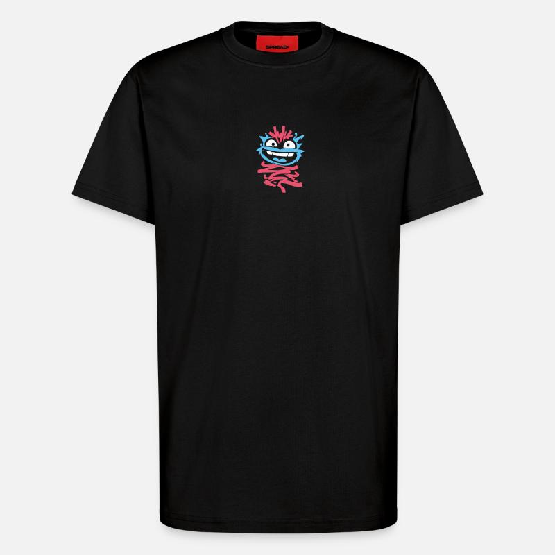 Kleine Monster: Punk-Affe mit Zwinkern - T-Shirt - made by SPREAD - SOLID BLACK