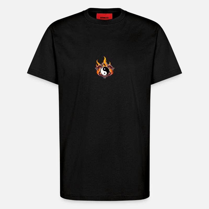 dragons - T-shirt bio décontracté fabriqué en UE - SOLID BLACK
