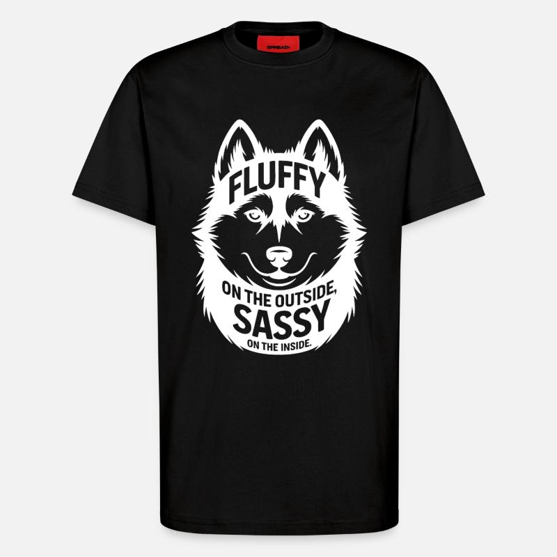 Außen flauschig, innen frech, kräftig - T-Shirt - made by SPREAD - SOLID BLACK