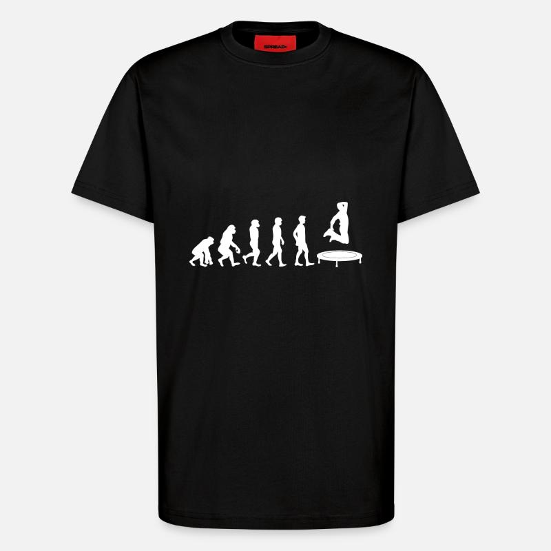 Trampoline Evolution - T-shirt bio décontracté fabriqué en UE - SOLID BLACK