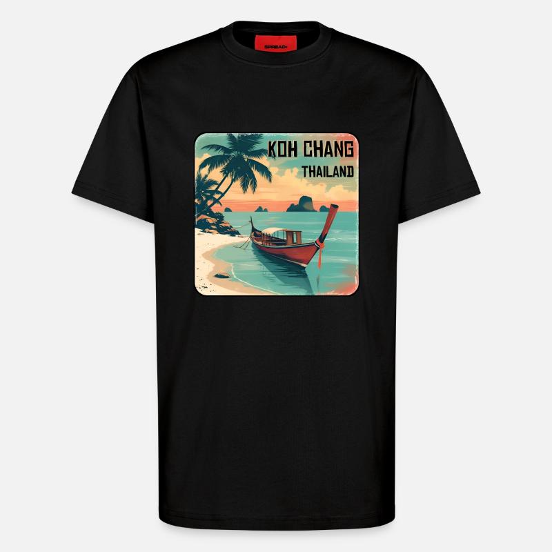 Koh Chang - T-Shirt - made by SPREAD - SOLID BLACK