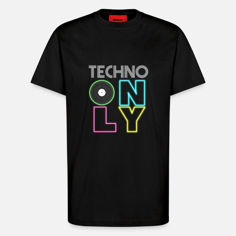 TECHNOPARTY - T-Shirt - made by SPREAD - SOLID BLACK