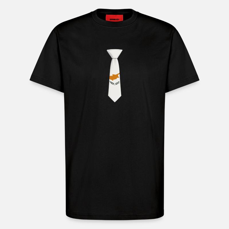 Cyprus Tie – Flaggendesign - T-Shirt - made by SPREAD - SOLID BLACK
