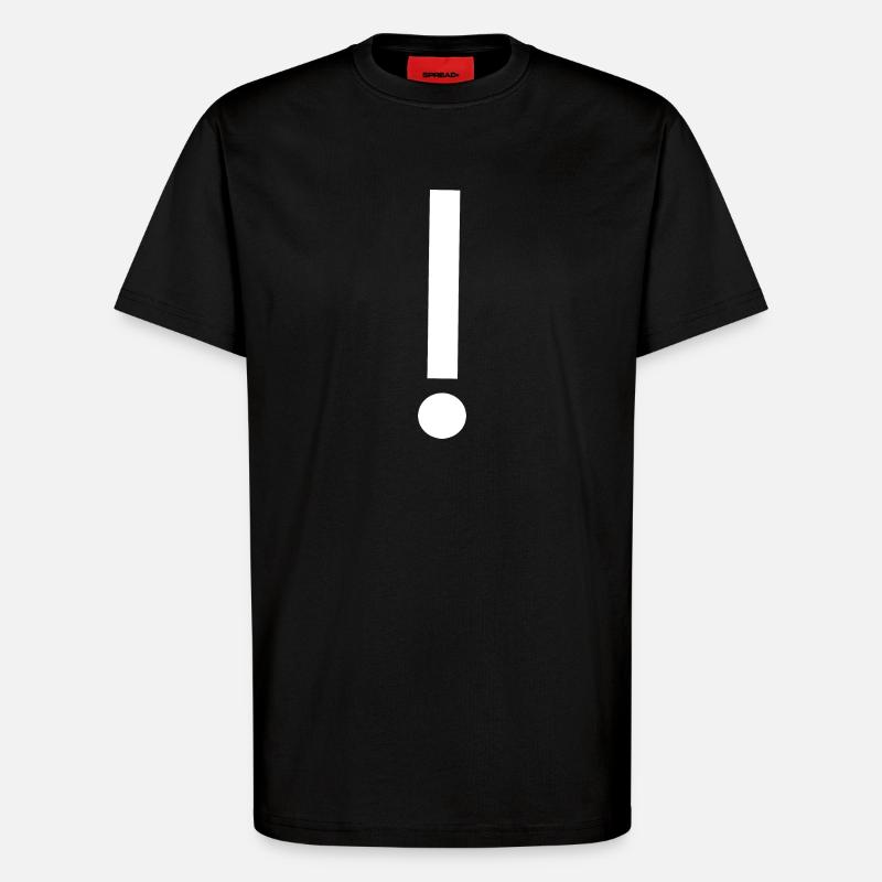 Exclamation Mark Template Design Pattern - T-Shirt - made by SPREAD - SOLID BLACK