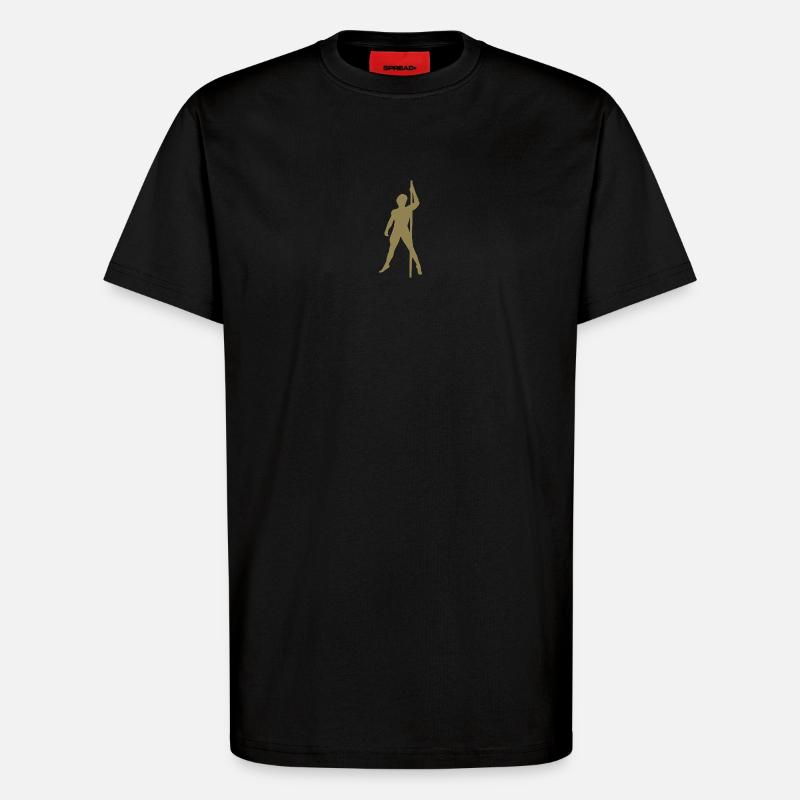 Men Silhouette Pole Dance Exotic Dance - T-Shirt - made by SPREAD - SOLID BLACK